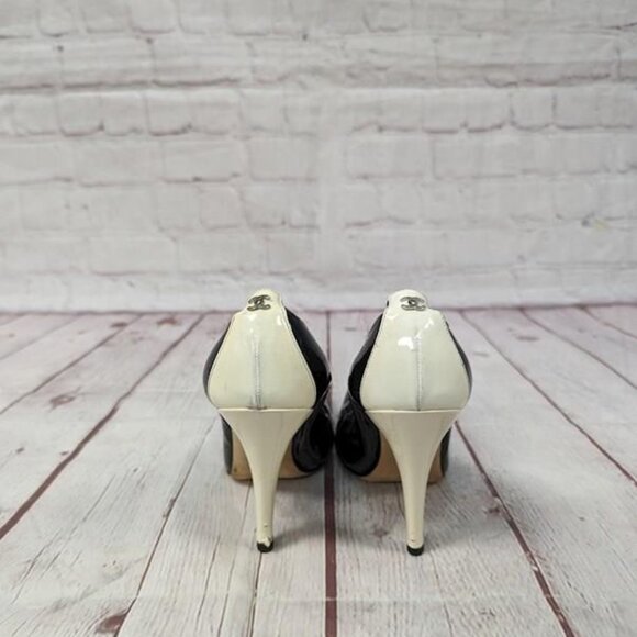 Chanel Scrunch Two Tone Pump sz 36 - Picture 7 of 10